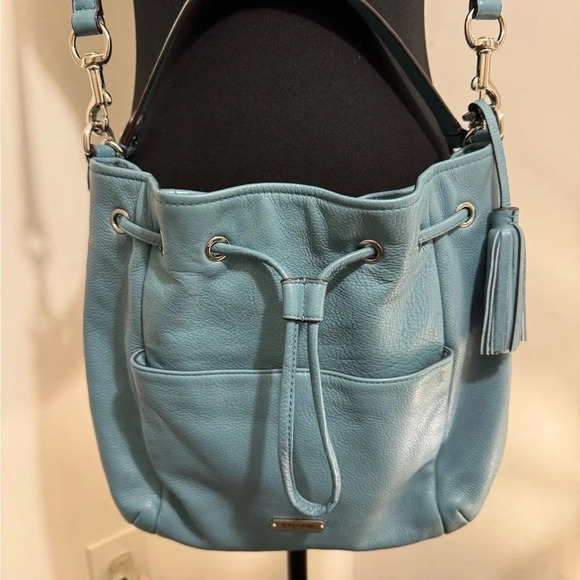 Coach Avery drawstring tote shoulder bag in blue NWOT - Picture 2 of 13